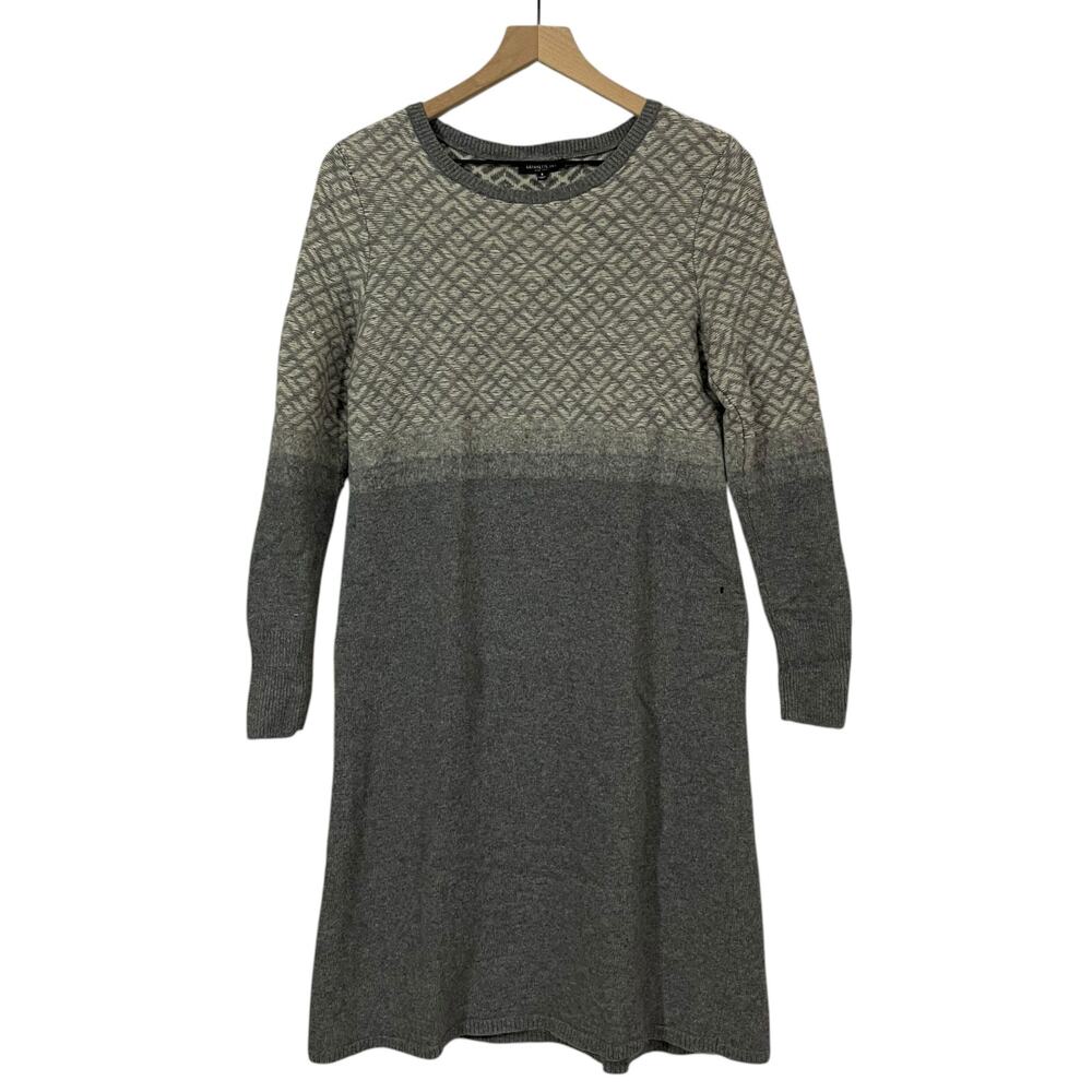 Lafayette148 New York Wool Cashmere Blend Sweater Dress - Gray - Small